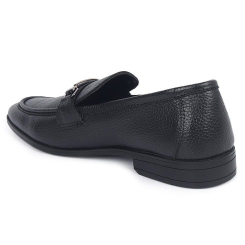 Men's Pebble Leather Dress Loafer with Contrast Band