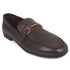 Men's Slip-Ons Textured Leather Loafers with Webbed Strap