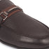 Men's Slip-Ons Textured Leather Loafers with Webbed Strap