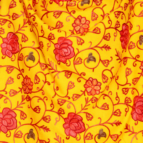 Women's Aari Embroidered Wool Stole