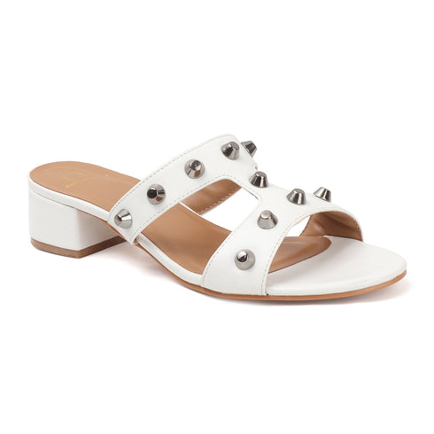 Women's Edgy Studded Double-Strap Sandals