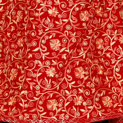 Women's Aari Embroidered Wool Stole