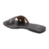 Women's Metallic Gold Crisscross Strap Flat Slide Sandals