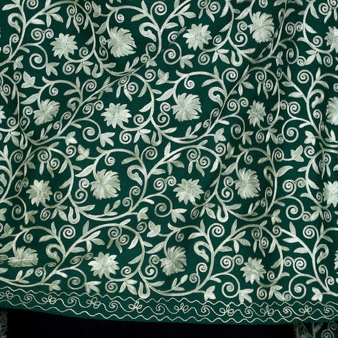 Women's Aari Embroidered Wool Stole