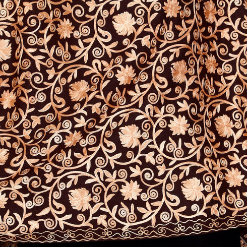 Women's Aari Embroidered Wool Stole