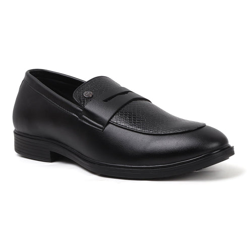 Men's Textured Panel Penny Loafers