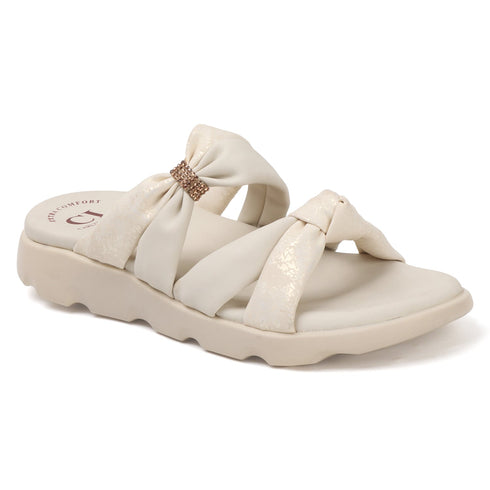 Women's Puffy Strap Bow Knot Slide Sandal