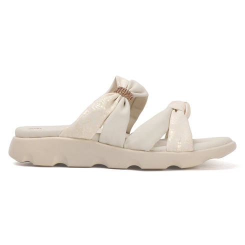 Women's Puffy Strap Bow Knot Slide Sandal