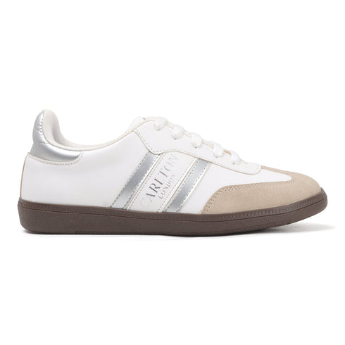 Women's Retro Stripe Canvas Lace-Up Lifestyle Sneaker