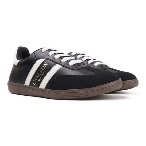 Women's Retro Stripe Canvas Lace-Up Lifestyle Sneaker