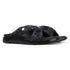Women's Comfort Knit Knot Strap Embellished Slide Sandal