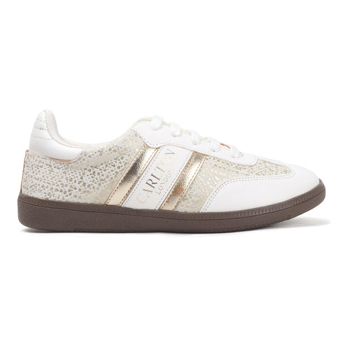 Women's Retro Stripe Canvas Lace-Up Lifestyle Sneaker