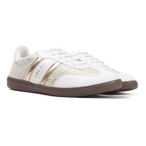 Women's Retro Stripe Canvas Lace-Up Lifestyle Sneaker