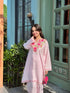 Bhavya in Kashmiri Aari Work Cotton Kurta Set - Baby Pink