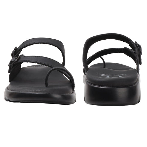 Women's Adjustable Double Buckle Toe-Ring Comfort Sandal