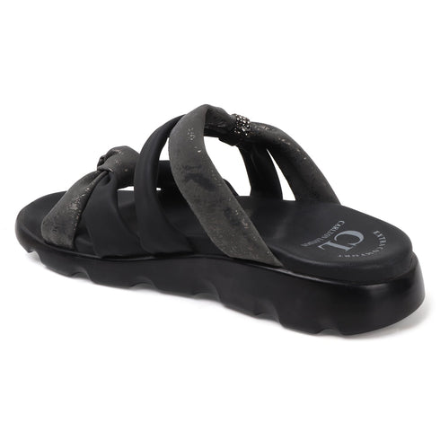 Women's Puffy Strap Bow Knot Slide Sandal