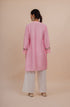 Falak Kashmiri Long Kurta In Pink Chanderi Silk With Aari