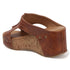 Women's High Wedge Mule Sandals with Cork Heel and Cut-Out Strap