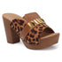 Women's High Block Heel Platform Mule Sandals