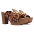 Women's High Block Heel Platform Mule Sandals