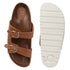Women's Textured Tan Platform Buckle Slide Sandals