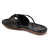 Women's Flat Slide Sandals with Metallic Swirl Print and Knot Detail
