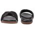 Women's Flat Slide Sandals with Metallic Swirl Print and Knot Detail