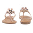 Women's Flat Thong Sandal with Studded Bow/Flower Accent