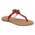 Women's Flat Thong Sandal with Studded Bow/Flower Accent