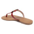 Women's Flat Thong Sandal with Studded Bow/Flower Accent