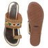 Women's High Block Heel Platform Sandals with Woven Strap