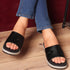 Women's Embellished Wedge Slide Sandals