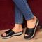 Women's Embellished Wedge Slide Sandals