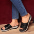 Women's Embellished Wedge Slide Sandals