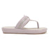 Women Flat Thong Sandals with Rhinestone Knot Detail