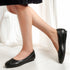 Women's Classic Decorative Strap Detail Flat