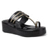 Traditional Toe-Ring Wedge Sandals with Metallic Detail