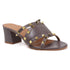 Women's Studded Crossover Block Heel Mule Sandals