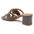 Women's Studded Crossover Block Heel Mule Sandals