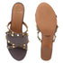 Women's Studded Crossover Block Heel Mule Sandals