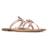 Women's Flat Thong Sandal with Studded Bow/Flower Accent