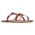 Women's Flat Thong Sandal with Studded Bow/Flower Accent