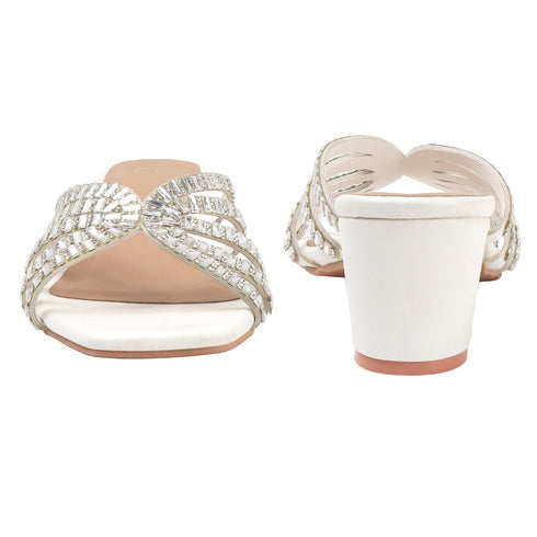 Women's Stylish Multi-Strap Rhinestone Block Heel Sandals