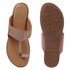 Women's Flat Dual-Strap Woven Metallic Knot Sandals