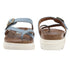 Women'sCriss-Cross Block Heel Sandals with Bold Silver Studs