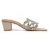 Women's Rhinestone Embellished Block Heel Sandals