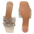 Women's Rhinestone Embellished Block Heel Sandals