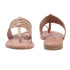 Women's Ethnic Toe-Ring Flat Sandals with Gold Braid and Cut-Outs