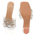 Women's Rhinestone Embellished Block Heel Sandals