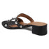 Women's Low Block Heel Sandals with Silver Stud Accents